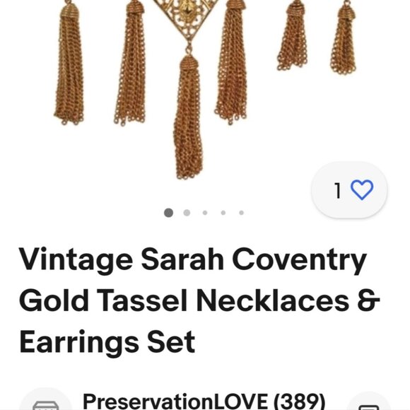 Long Vintage Tassel Sarah Coventry Necklace - Picture 4 of 5
